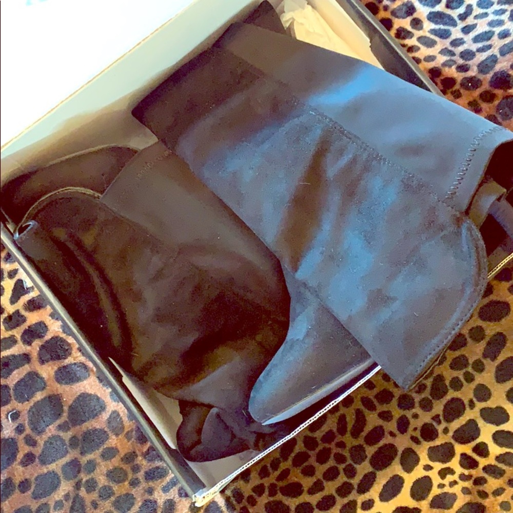 Knee high black boots
